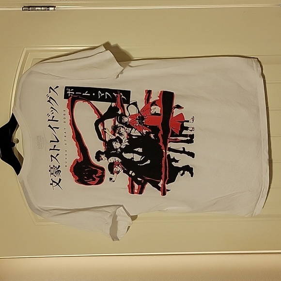 Bungo Stray Dogs academia shirt graphics on front and back like new condition L - Picture 3 of 7